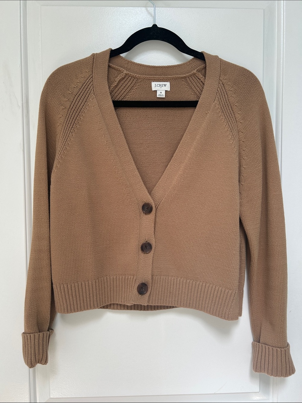 J. Crew Factory Cropped V-Neck Cardigan